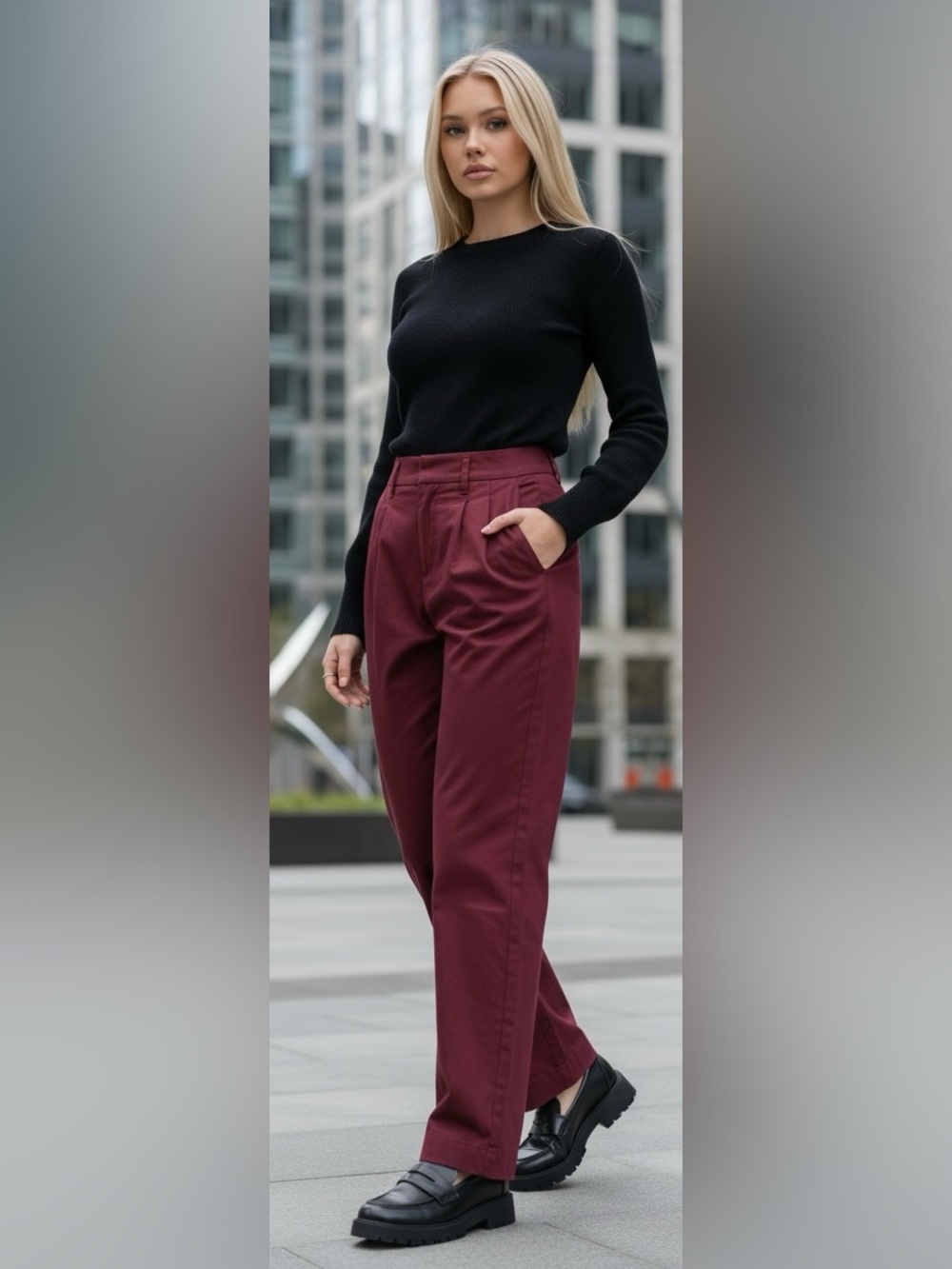 NWT! A New Day Women's High-Rise Pleat Front Chino Pants Size 10